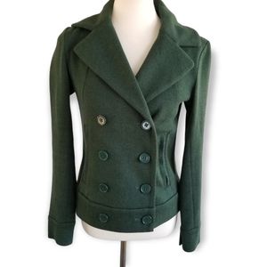 CAbi Love Carol fitted cotton blend Pea Coat